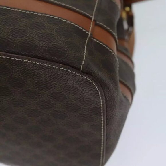 CELINE Macadam Canvas Backpack PVC Brown main image 7